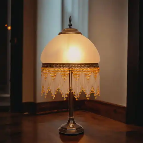 Art Deco Salon Tischleuchte "HOLLYWOOD REGENCY" Einzelstück Tischlampe Lampe