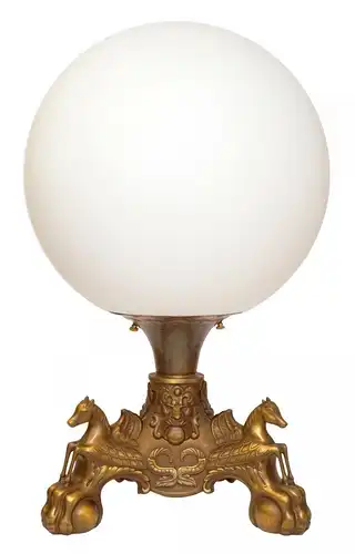 Art Déco Lampe Bodenleuchte "PEGASUS" Stehlampe Bronze 64 cm Unikat