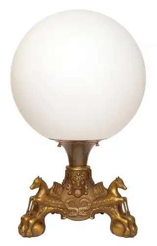 Riesige Art Déco Lampe Bodenleuchte "PEGASUS" Stehlampe Bronze 64 cm Unikat