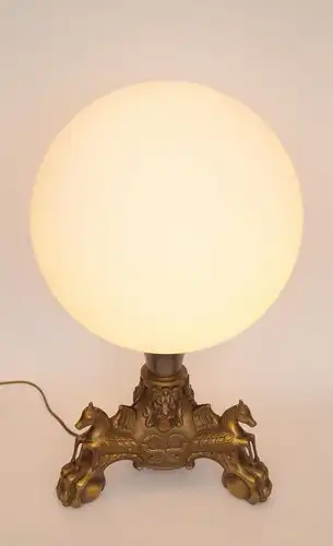 Riesige Art Déco Lampe Bodenleuchte "PEGASUS" Stehlampe Bronze 64 cm Unikat