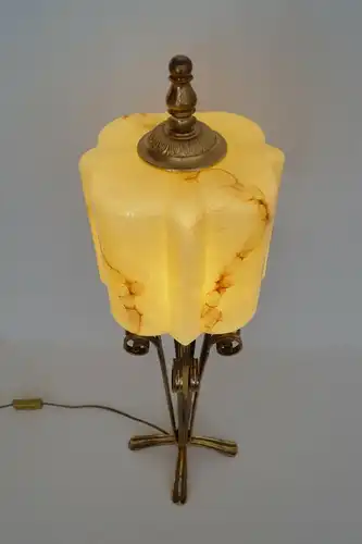 Art Déco Lampe Leuchte weltweites Sammlerstück Lampe Messinglampe