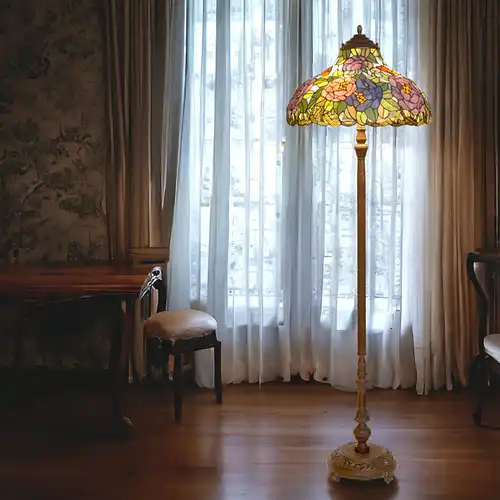Tiffany Stehlampe "BRANDENBURG" Unikat Stehleuchte Tiffanylampe 160 cm