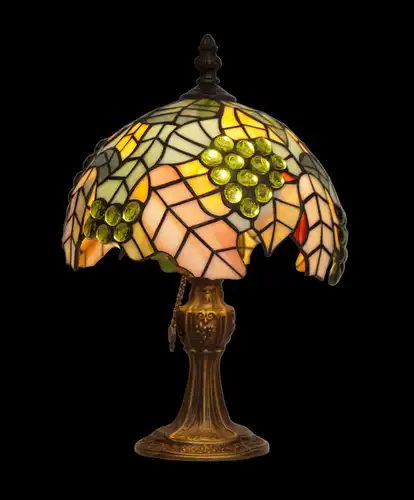 Sehr zierliche Jugendstil Tiffanyleuchte "GRAZ" Tischlampe Lampe Tiffany