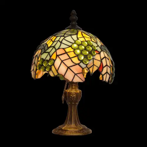 Sehr zierliche Jugendstil Tiffanyleuchte "GRAZ" Tischlampe Lampe Tiffany