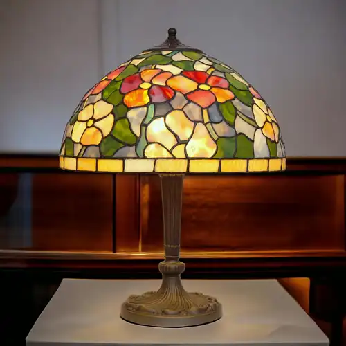 Jugendstil Tiffanyleuchte "LINZ" Tischlampe Lampe Tiffany
