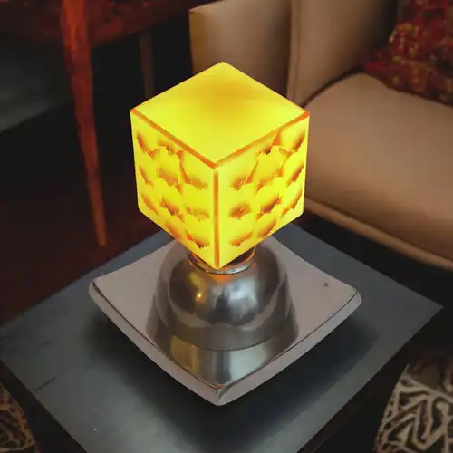 Art Deco Tischlampe "DECO CUBE" Unikat Einzelstück Schreibtischleuchte Leuchte