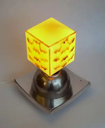 Art Deco Tischlampe "DECO CUBE" Unikat Einzelstück Schreibtischleuchte Leuchte