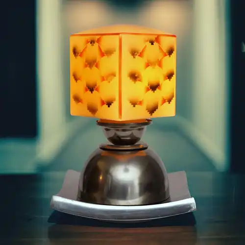 Art Deco Tischlampe "DECO CUBE" Unikat Einzelstück Schreibtischleuchte Leuchte