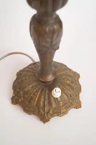 Jugendstil Art Déco Tischleuchte "DECO TORCH" Messinglampe Berlin Unikat