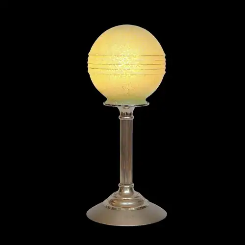 Art Deco Tischlampe "MOON" antikes Opalglas Schreibtischlampe zierlich Leuchte