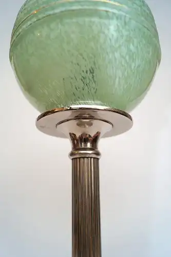 Art Deco Tischlampe "MOON" antikes Opalglas Schreibtischlampe zierlich Leuchte