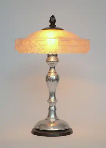 Art Deco Tischlampe "UNIQUE" antikes Opalglas Schreibtischlampe zierliche