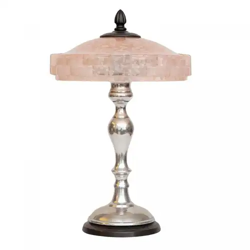 Art Deco Tischlampe "UNIQUE" antikes Opalglas Schreibtischlampe zierliche