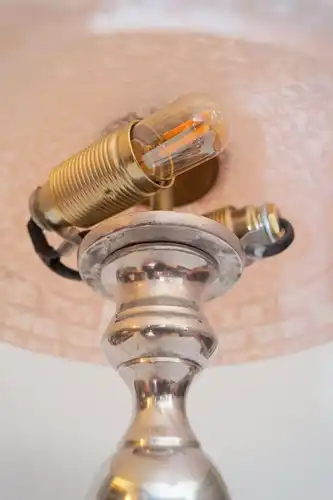 Art Deco Tischlampe "UNIQUE" antikes Opalglas Schreibtischlampe zierliche