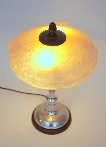 Art Deco Tischlampe "UNIQUE" antikes Opalglas Schreibtischlampe zierliche