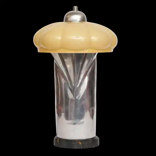 Art Deco Tischlampe "SIRIUS" Unikat Tischleuchte zierlich antikes Opalglas