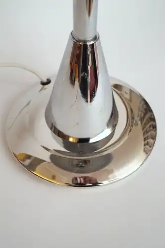 Chrom Bauhaus Schreibtischlampe "SILVER SURFER" Midcenturymodern Leuchte Unikat