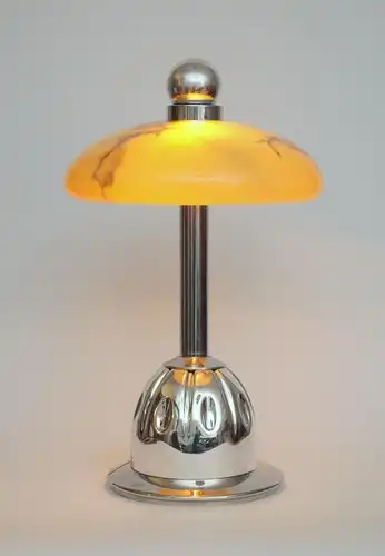 Chrom Art Deco Lampe "SILVER MOON" Unikat Schreibtischleuchte Lampe Berliner