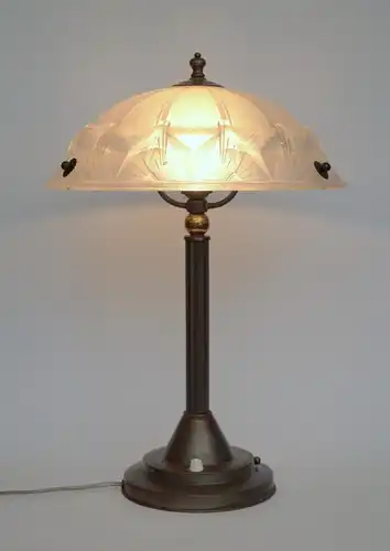 Original Art Déco Schreibtischleuchte "PASSAU" Messinglampe Muller Freres