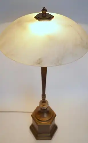 Einzigartige Art Deco Tischleuchte "PARIS" Messinglampe Unikat