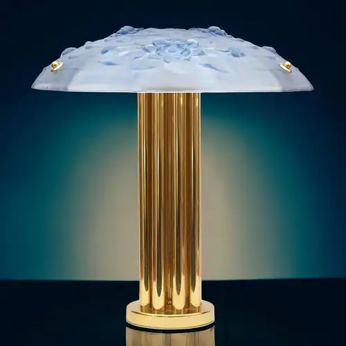 Design Lampe Leuchte  "BLUE GARDEN" Schreibtischlampe Messinglampe Berlin