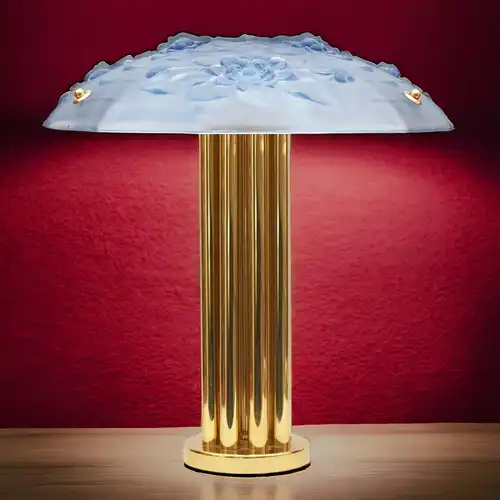 Design Lampe Leuchte  "BLUE GARDEN" Schreibtischlampe Messinglampe Berlin