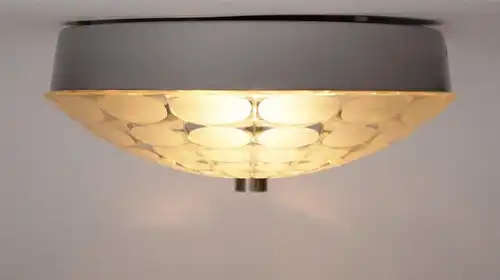 Art Déco Lampe KALMAR silber Color Glas Deckenlampe Vintage Plafoniere Wandlampe