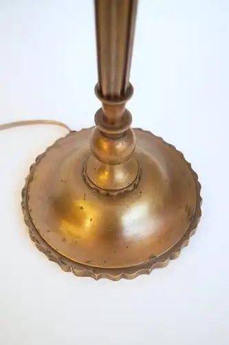 Art Deco Tischleuchte "WESTERN UNION" Schreibtisch Messinglampe 1920