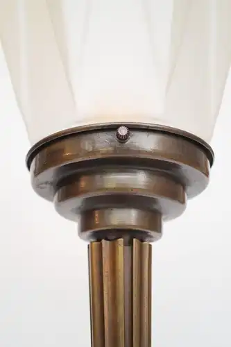 Art Deco Tischleuchte "WESTERN UNION" Schreibtisch Messinglampe 1920