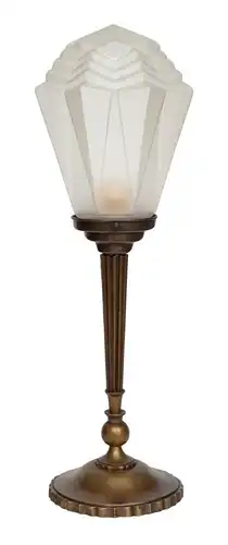 Art Deco Tischleuchte "WESTERN UNION" Schreibtisch Messinglampe 1920