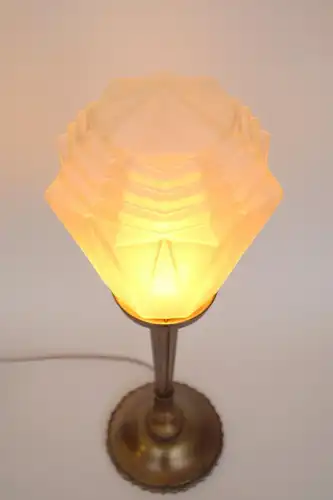 Art Deco Tischleuchte "WESTERN UNION" Schreibtisch Messinglampe 1920