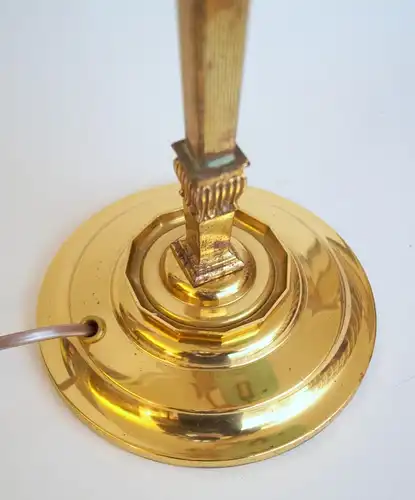 Art Deco Messinglampe "BERLINER" Bankerleuchte Unikat Schreibtisch Einzelstück