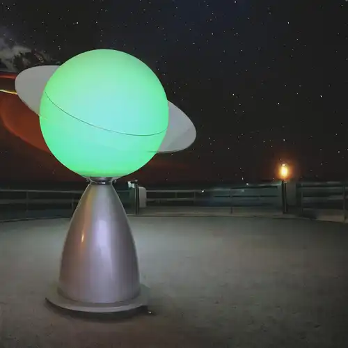 Space Design 70er Tischleuchte "SATURN 12" Bodenlampe Stehlampe Sputnik Lampe