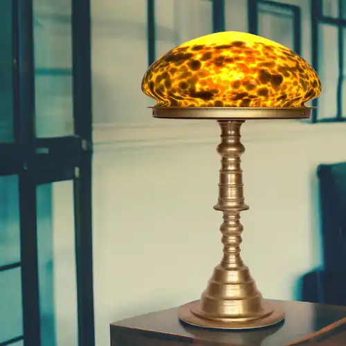 Messinglampe Art Deco "LINDAU" Unikat Schreibtischleuchte Lampe Berliner