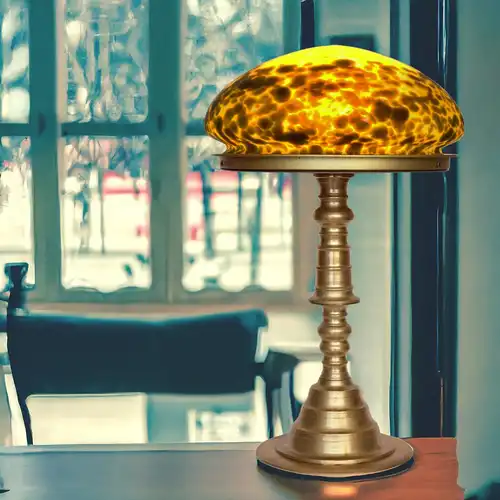 Messinglampe Art Deco "LINDAU" Unikat Schreibtischleuchte Lampe Berliner