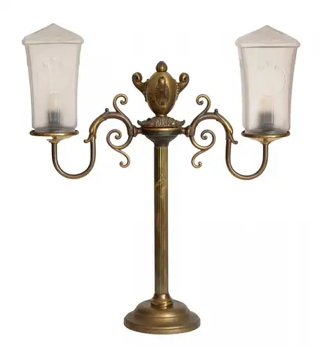 Jugendstil Lampe Leselampe "HOGWARTS" Messinglampe Unikat Sammler