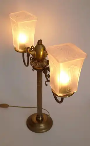 Jugendstil Lampe Leselampe "HOGWARTS" Messinglampe Unikat Sammler
