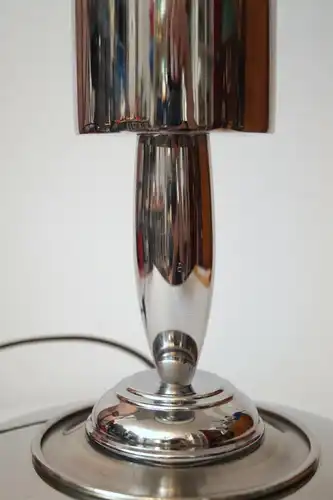 Design Lampe Tischleuchte "SILVER TURBINE" Art Déco Retro Mid Century Unikat