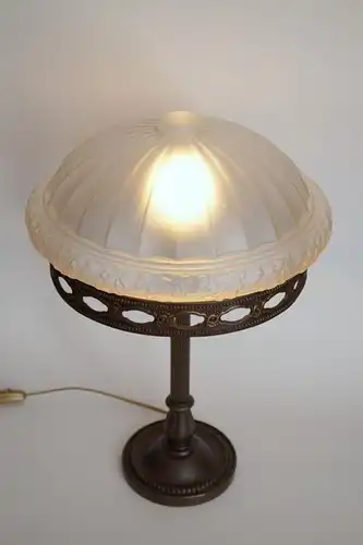 Art Deco Lampe Schreibtisch Leuchte "GERMANIA" 1920 Messingleuchte original