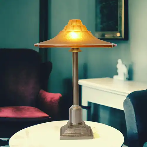 Art Deco Lampe Leuchte Tischlampe "HONEY SHADOW" Unikat