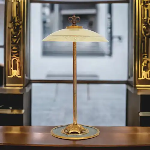 Art Deco Schreibtischleuchte "SLIMMY" Unikat Einzelstück Messinglampe Berlin