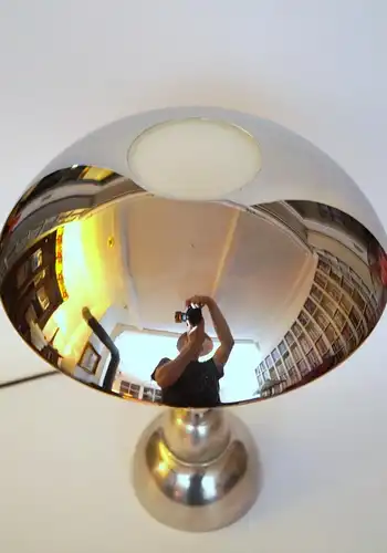 Bauhaus Art Deco Schreibtischlampe "CHEMNITZ" Opalglas Midcenturymodern