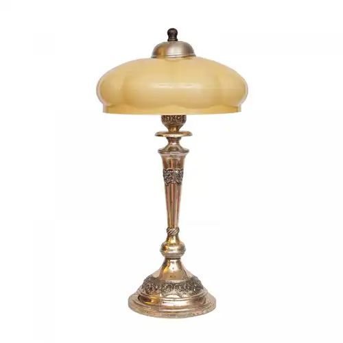Art Deco Tischleuchte "SILVER EAGLE" Unikat Jugendstil Tischlampe Lampe
