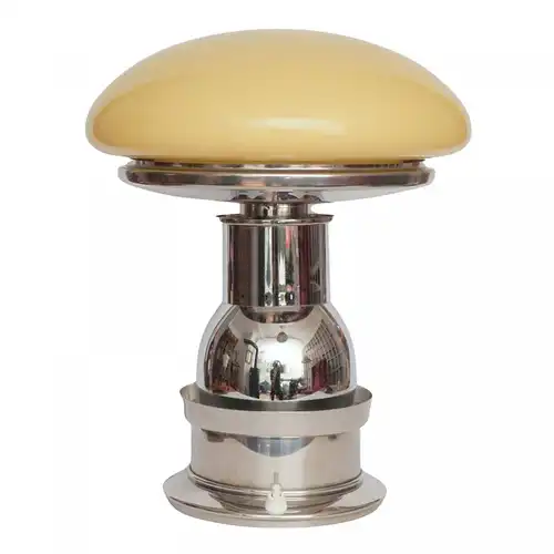 Design Lampe de table "STARSHIP" Lumières de champignon Unikat Chrome LED