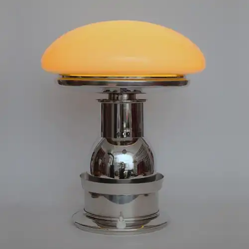 Design Lampe de table "STARSHIP" Lumières de champignon Unikat Chrome LED