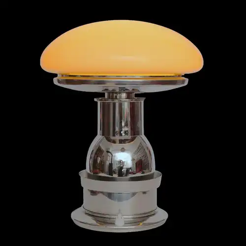 Design Lampe de table "STARSHIP" Lumières de champignon Unikat Chrome LED