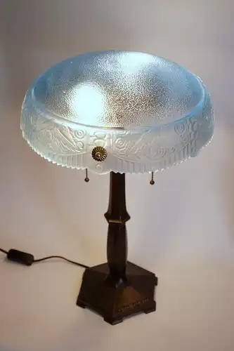 Art Deco Lampe Schreibtischleuchte "OCEANIC" 1930 Tischlampe original