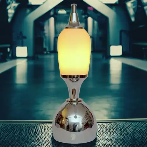 Space Age Design Lampe de table "ROCKET TOWER" lampe Midcenturymoderne Spoutnik