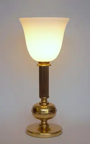 Klassische Art Deco Schreibtischlampe "WISMAR" Opalglas Midcenturymodern Unikat