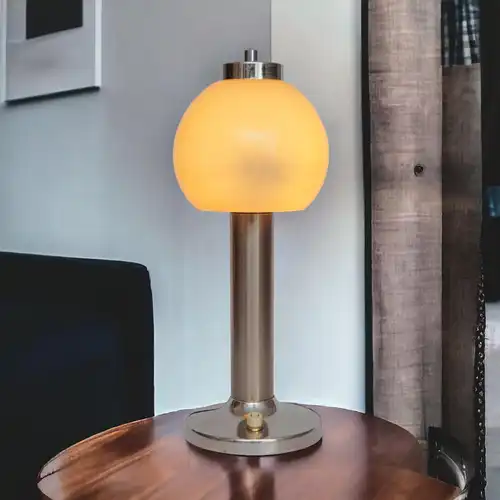 Bauhaus Art Deco Schreibtischlampe "WEIMAR" Opalglas Midcenturymodern Unikat